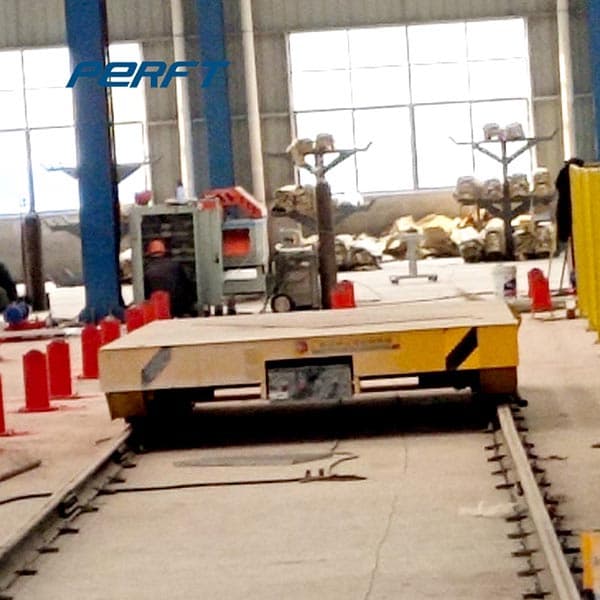 automatic transfer cart with integrated screw jack lift table 30 ton